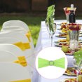 thumbnail image 5 of Unique Bargains 14'x5' Stretch Chair Sashes Bows Chair Bands Sashes with Buckle Slider Light Green 25 Pack, 5 of 5