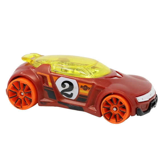 Replacement Part for Hot-Wheels Car and Mega-Track Playset FTL69 - Replacement Maroon Color High Voltage Die-Cast Race Car