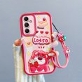 thumbnail image 3 of Lotso-funda de teléfono para Samsung Galaxy A10S, A31, A32, A33, A34, A35, A30, A50, A51, A52s, A53, A54, A55, M12, M13, 5G, Kuromi, correa para la muñeca, 3 of 5