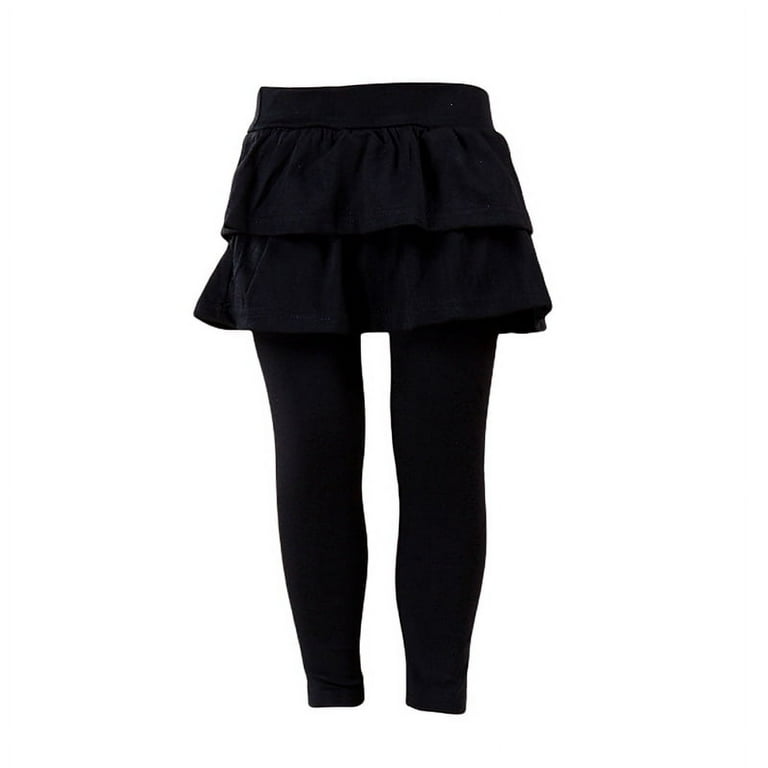 Esho Little Girls Casual Warm Solid Leggings Big Girl Autumn Tutu Skirt Tights Pants 2 12T Walmart