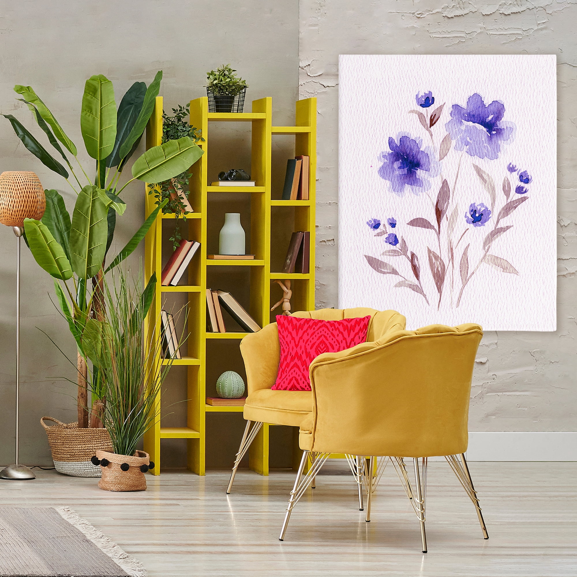 Stupell Industries Blooming Purple Flowers Canvas Wall Art, design by Leah Noel Art