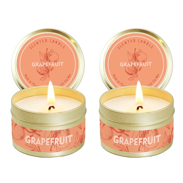 Velas perfumadas con aceites esenciales, latas de cera de soja, fragancia natural de plantas, creatividad, 2 uds.