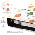 thumbnail image 3 of FORMRS 3 Ring Photo Album 4"x6" Self Adhesive Large Capacity PU Leather Cover, Green Cute Vegetables, 3 of 8