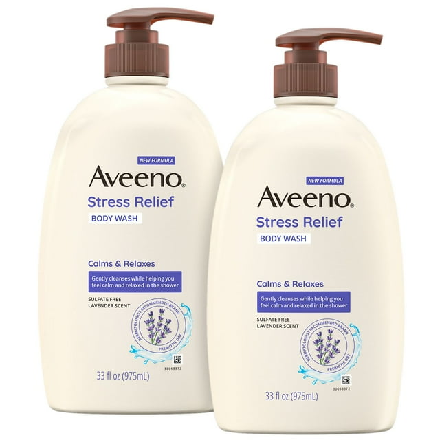 Aveeno Stress Relief Body Wash, 33 fl. oz., 2 pk.