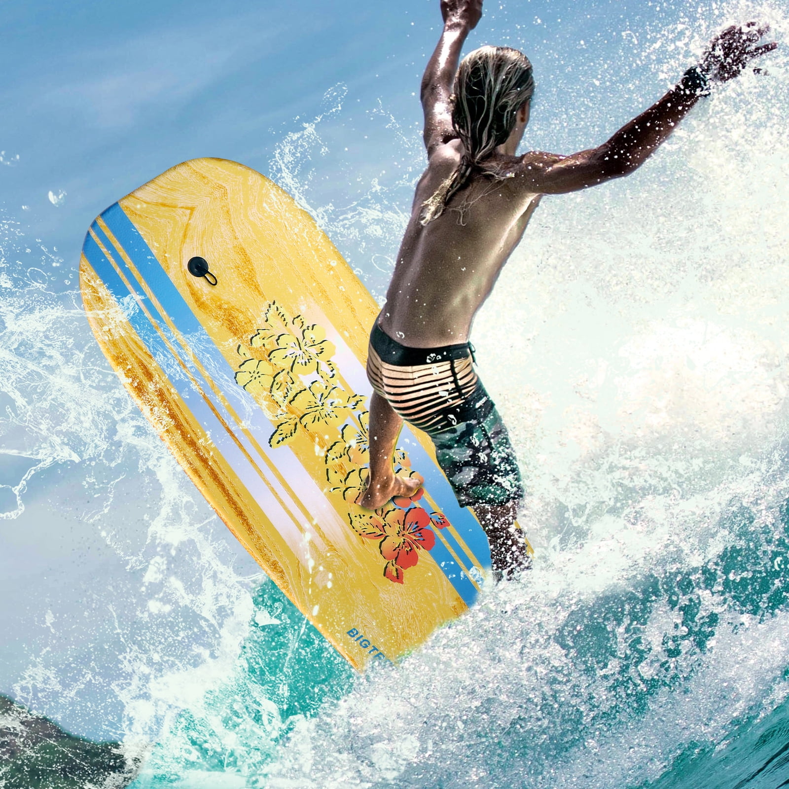 EURO SAKURA 37''/41'' Lightweight Body Board with Wrist EURO SAKURA 37''/41'' Lightweight Body Board with Wrist