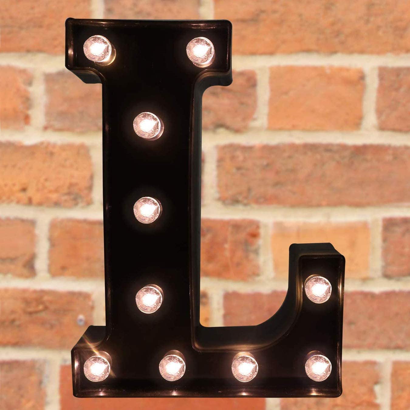 Black DELICORE Decorative LED Illuminated Letter Marquee Sign Alphabet Marquee Letters Ampersand with Lights For Wedding Birthday Party Christmas Night Light Lamp Home Bar Decoration &