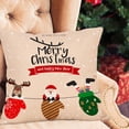 thumbnail image 2 of Moocorvic Christmas Pillow Covers 18x18, Santa Claus Decorative Throw Pillow Covers Cushion Cover Linen Sofa Car Chair Pillowcase for Patio Yard Home Indoor Outdoor, 2 of 5