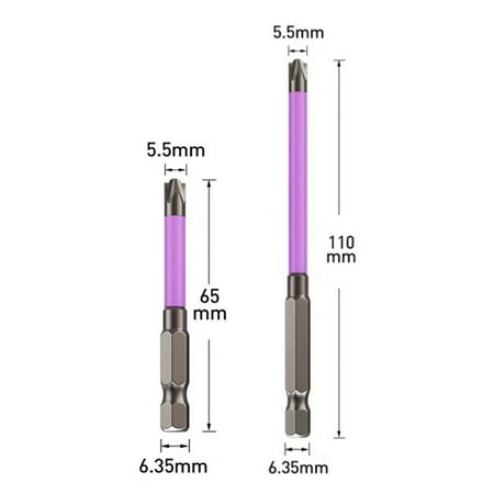 

65mm 110mm Magnetic Special Slotted Cross Screwdriver Bit for Electrician FPH2
