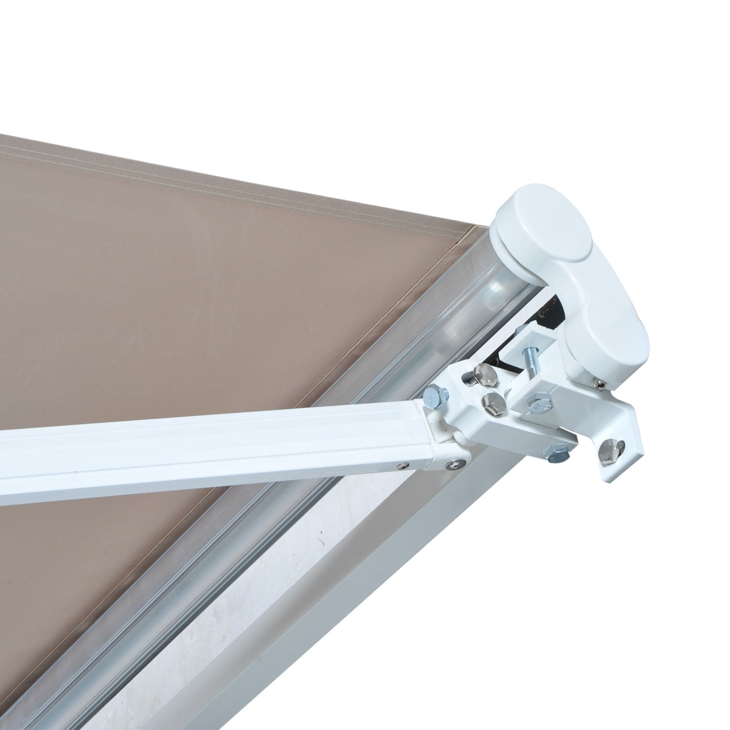 Outsunny 8 X 7 Manual Retractable Sun Shade Patio Awning Cream Outsunny 8 X 7 Manual Retractable Sun Shade Patio Awning Cream Beige Com