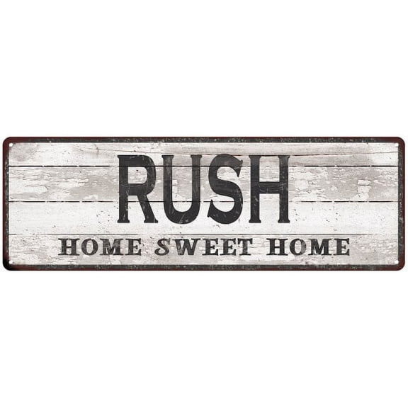 RUSH Home Sweet Home Country Look Gift 6x18 Metal Sig 206180045129