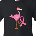 thumbnail image 4 of Inktastic Breast Cancer Pink Ribbon Flamingo Youth T-Shirt, 4 of 5