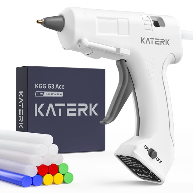 Pistola de silicona caliente inalámbrica Katerk 3.7V recargable por USB-C