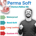 Perma Soft Denture Reliner Kit, 2 Pack, Soft Denture Reline Kit that Secures Loose Dentures