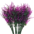 thumbnail image 1 of 10 Paquetes de flores artificiales Unique Bargains Lavanda Imitación Plástico para Interior/Exterior Decoración Fucsia 13.78 Pulgadas, 1 of 6