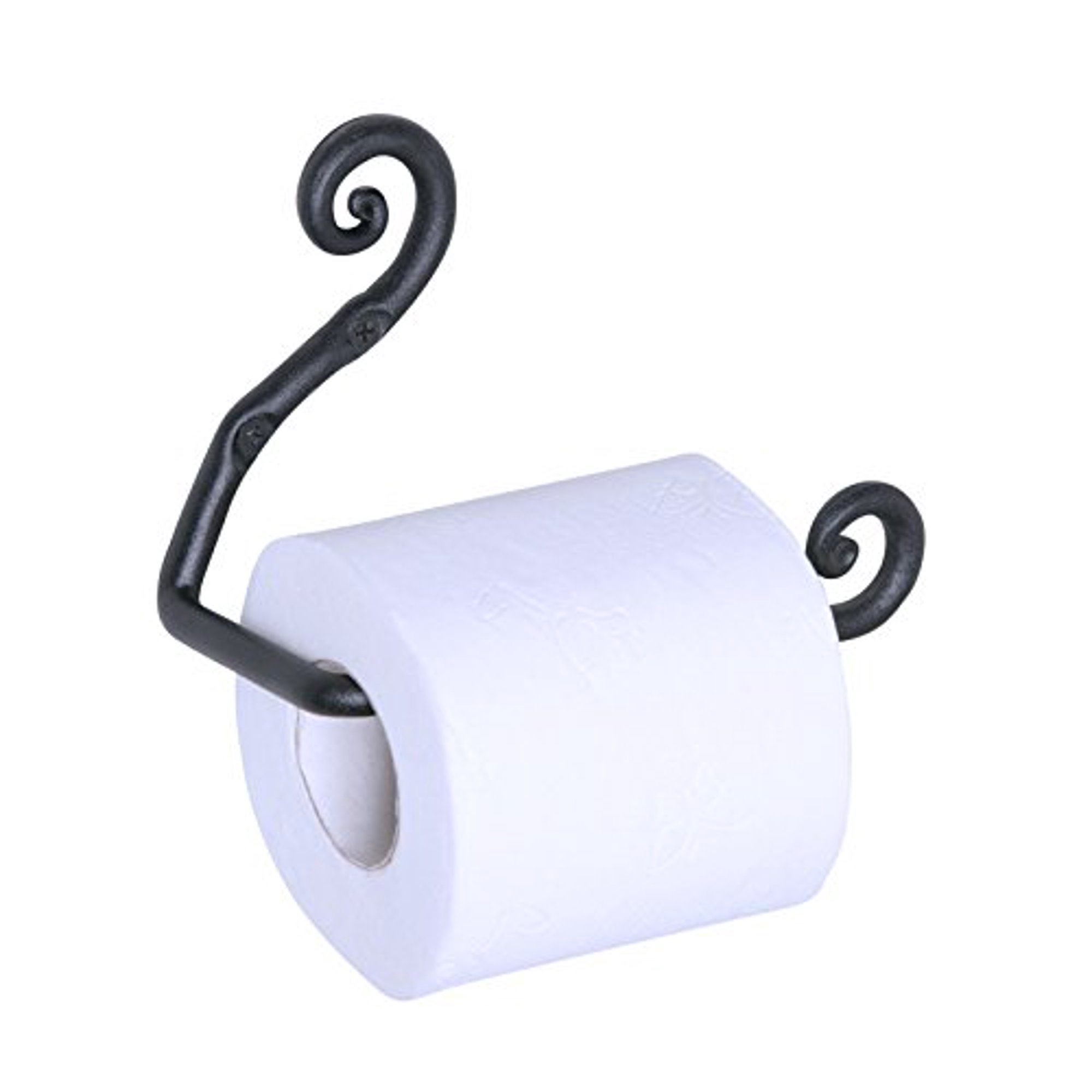 Wrought Iron Swirl Toilet Paper Roll Holder Rot Handmade Mounted Tp Hanger By Rtzen Da C Cor Black Forged Modern Retro Han Walmart Canada
