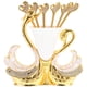 thumbnail image 4 of 1 juego de cucharas para café, postres y aperitivos con soporte moldeado de cisne., 4 of 5