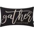 thumbnail image 1 of TRENDIN Gather Together Pillow Cover 20x12 inch, Farmhouse Black Lumbar Throw Pillowcase, Home Chair Office Fall Decorations Linen Cushion Cover for Sofa Couch PL712TR, 1 of 7