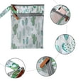 thumbnail image 6 of Baby Diaper Bag Dry&Wet Bag Nappy Organizer Pouches Waterproof with Two Zippered Pockets Reusable Stroller Hanging Bag, 6 of 7