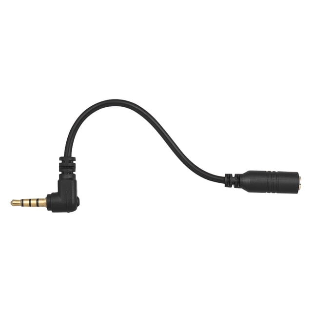 Andoer Adaptador Andoer EY-S04 para convertir micrófono de cámara en micrófono para smartphone, conexión de 3.5mm, incluye bolsa de almacenamiento.