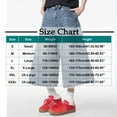 thumbnail image 3 of COSFO Comfort Waist Jeans for Men Solid Casual Wide Leg Capris with Pockets Stretch Baggy Mens Denim Pants, 3 of 9
