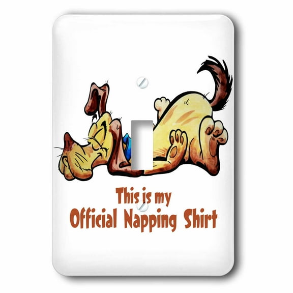 3dRose, Happy Dog with Official Napping Shirt, single toggle switch