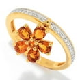 thumbnail image 1 of Gold Over Sterling Silver with Natural Citrine and White Topaz Charm Ring, 1 of 1