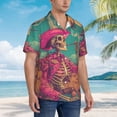 thumbnail image 5 of Goofa Western Desert Skull Cowboy (2) Hawaiian Shirt for Men, Unisex Summer Beach Casual Short Sleeve Button Down Shirts,Aloha Tropical Floral print shirt-, 5 of 9