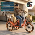 thumbnail image 4 of MOONCOOL TK2 Adult Electric Tricycle with Reverse, 48V 15Ah Removable Battery, Peak 1000W Motor, 20x3.0" Fat Tire, 60-Mile Range, 15.5 MPH, 4 of 14