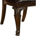 thumbnail image 5 of Newboti Furniture Traditional Intricate Back Design Set of 2 Side Chairs Brown Cherry Solid wood Chair Padded Leatherette Seat Kitchen Dining Room Furniture 09591, 5 of 8