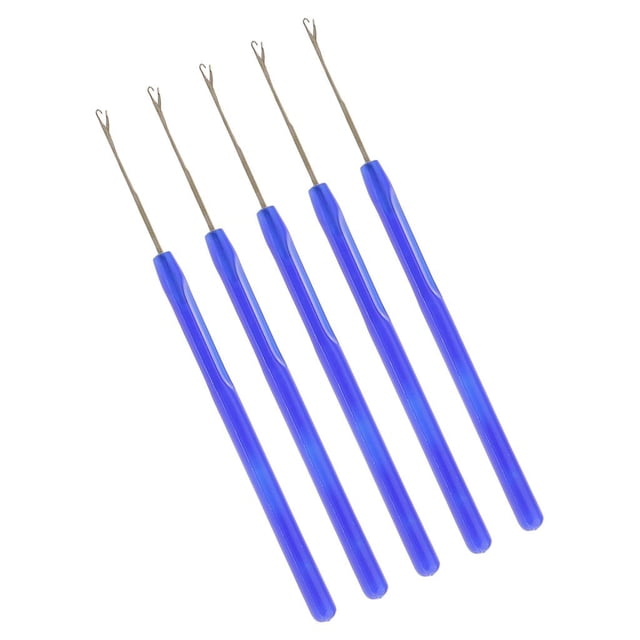 5 Pcs Crochets à Tirer Enfileur Outils de Crochet - Bleu