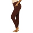 thumbnail image 2 of Felina | Athletic Pocket Legging | Yoga Pants | Lounge (Deep Mahogany, Small), 2 of 4