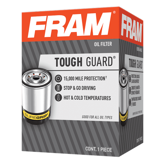 FRAM Tough Guard Oil Filter, TG8A Fits select: 1975-1996,2004 FORD F150