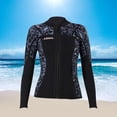 thumbnail image 2 of Traje de neopreno mm Hombres / Mujeres Traje de neopreno Chaqueta de manga larga Trajes de neopreno con cremallera frontal Mujeres gris kusrkot Top de traje de neopreno, 2 of 8