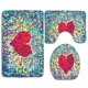 thumbnail image 1 of Juego de alfombras de baño ABPHQTO Graffiti Corazón Rosa 3 piezas Alfombra de baño, 1 of 2