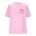 thumbnail image 6 of DHFJKG Short Sleeve Shirts For Women Oversized Bow Print Graphic Tee Crewneck Vintage Tshirts Casual Baggy Streetwear Trendy Tops, 6 of 8