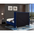 thumbnail image 4 of Meridian Furniture Savan Navy Velvet Queen Bed, 4 of 15