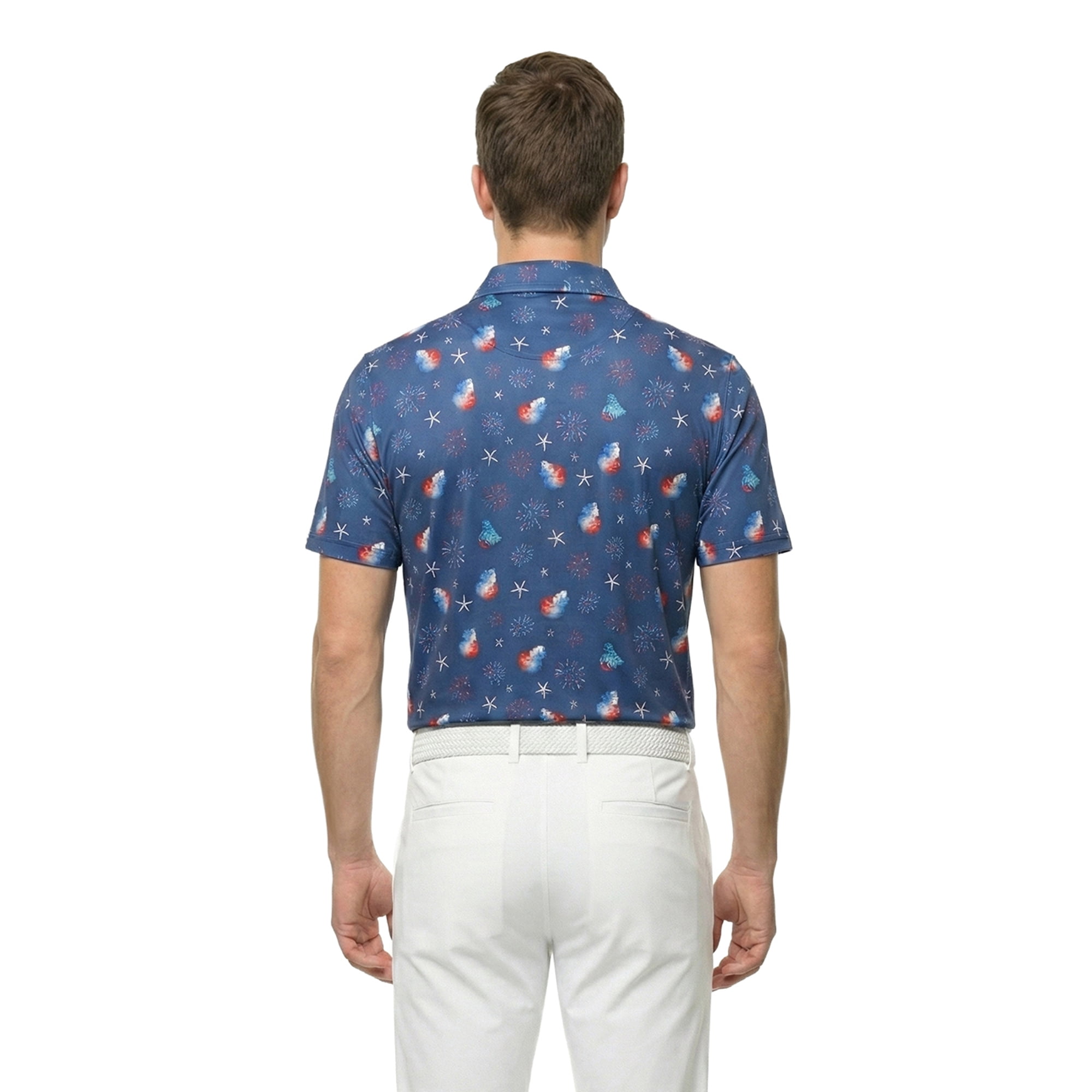 Birdie Bound Men's and Big and Tall Men's Fourth of July America 250 Duckie Polo Shirt, Sizes XS-4XLT