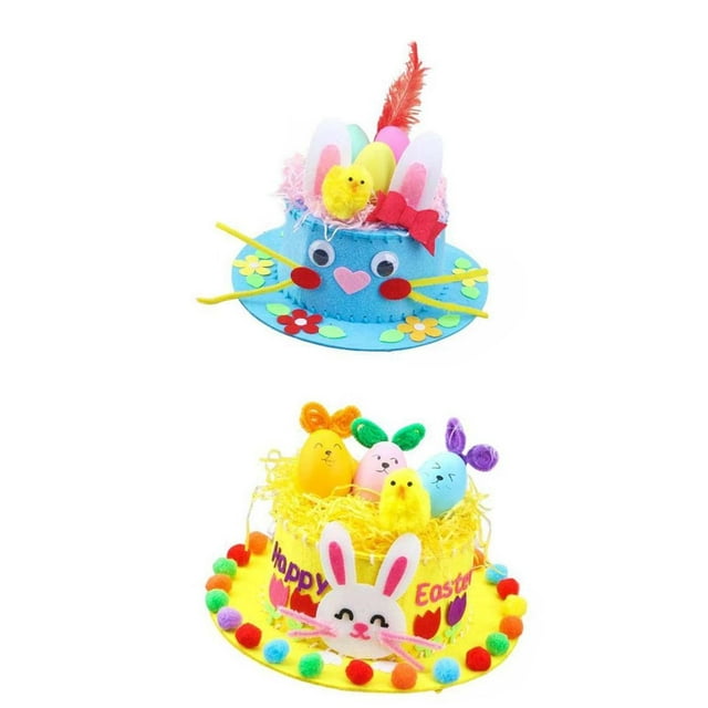 2x Material de Capó de Pascua para Manualidades, Accesorio de Disfraz para Proyectos Infantiles