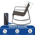 thumbnail image 4 of Uforic 3 Pieces Outdoor Patio Conversation Set, Textilene Patio Bistro Set with Coffee Table, Modern Rocking Bistro Chair - Black, 4 of 6