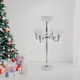thumbnail image 4 of Dwellnix NEW Silver 5 Arm Candelabras Centerpieces Table 35 Inches Tall Candle Stand, 4 of 7