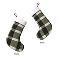 thumbnail image 4 of Flannel Christmas Stocking 17.7×11×7in Soft And Light Touch Good Socks Splicing Design Can Be Used For Hanging Olive Houndstooth Buffalo Plaid Tartan Check Scotland_3, 4 of 8