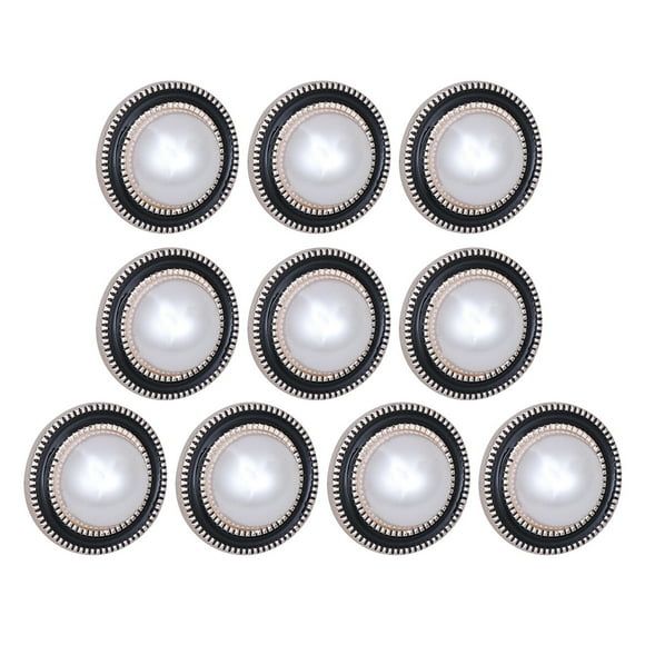 EeaseMX Botón redondo de 10 piezas Herramientas de artesanía de perlas Botón de ropa de abrigo Botones de costura DIY para uso en decoración (Patrón 10 #, 40L = 25.0 MM)