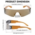 thumbnail image 4 of Gafas de Sol FEISEDY Sin Montura Y2K Futuristas Envolventes B2927, 4 of 7