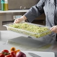 thumbnail image 3 of TrueCraftware- Full Size 2-1/2” Deep Food Pan Polycarbonate Clear Color- Food Storage Containers Plastic Food Pan Restaurant Commercial Hotel Pans for Food Prep Fruits Vegetables Beans Corns, 3 of 5