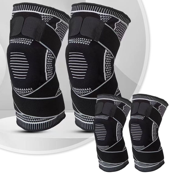 Breathable Elastic Knee Support Compression Strap Adjustable Sleeves for Men and Women 2PCS