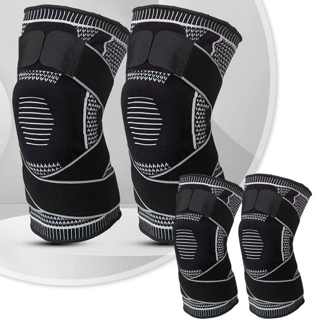 Sangle de Compression Élastique Respirante pour Genou, Ajustable, Paquet pour 2 Pcs