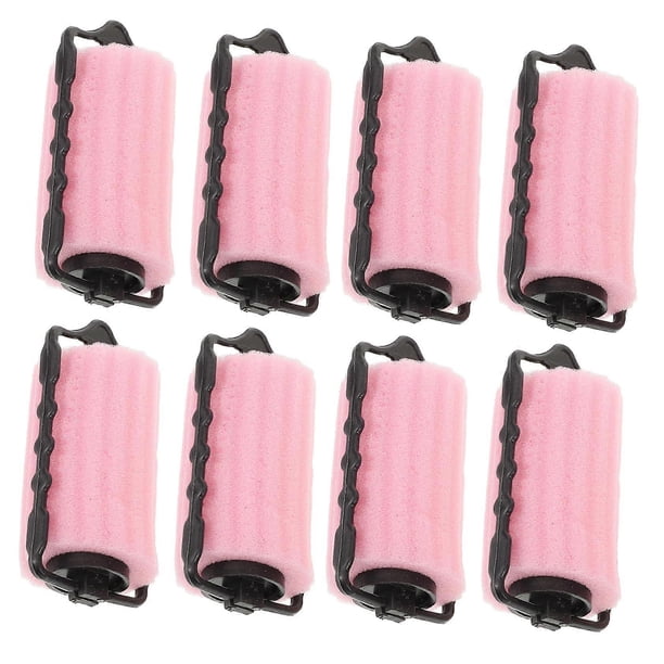 Rulos para dar volumen al cabello, color rosa, de espuma suave, con fijación automática, para peinar durante la noche, para hombres y mujeres.