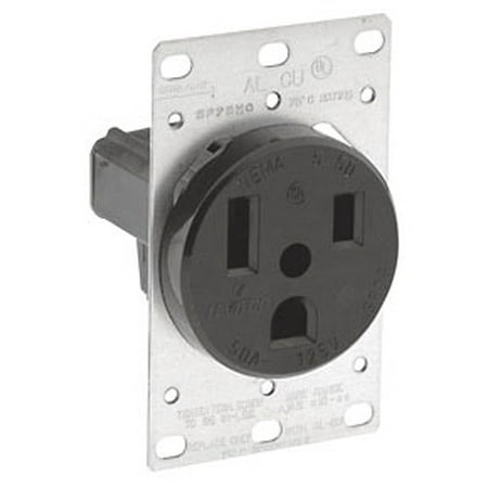 UPC 078477823521 product image for Leviton 5373 50 Amp, 125 Volt, Flush Mounting Receptacle, Industrial Grade, Stra | upcitemdb.com