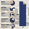 thumbnail image 3 of Ottomanson Solid Hallway Runner Rug 2'7" x 9'10" - Non Slip Low Pile Carpet, Navy, 3 of 14