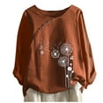 thumbnail image 2 of DPTALR Blouse Décontractée à Boutons Imprimé Floral Manches Courtes T-Shirt, 2 of 4